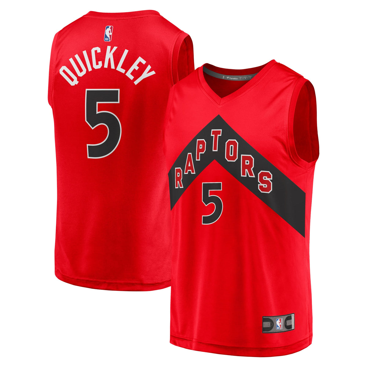 Toronto Raptors Immanuel Quickley Fanatics Red Fast Break Player Jersey - Icon Edition for Men product image 1, provided for