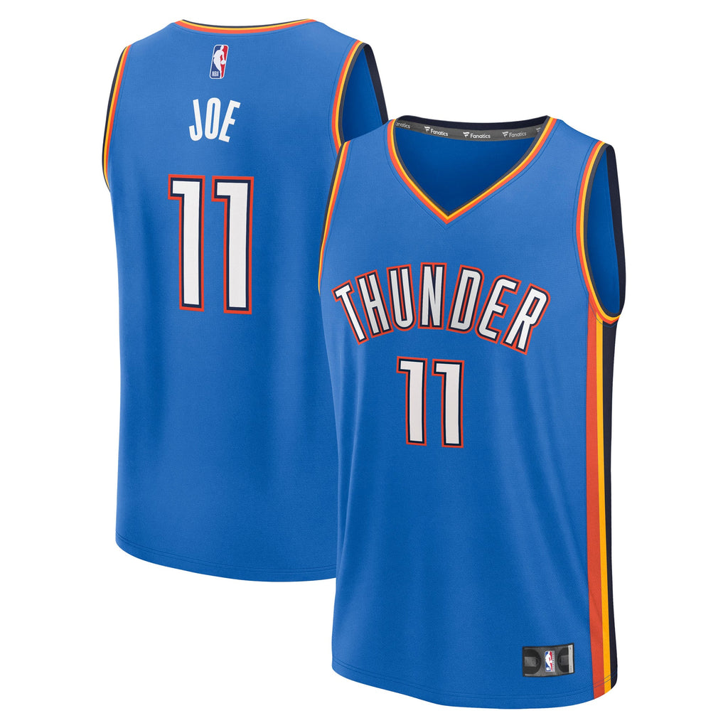 Oklahoma City Thunder Isaiah Joe Fanatics Blue Fast Break Replica Player Jersey - Icon Edition for Men product image 2,