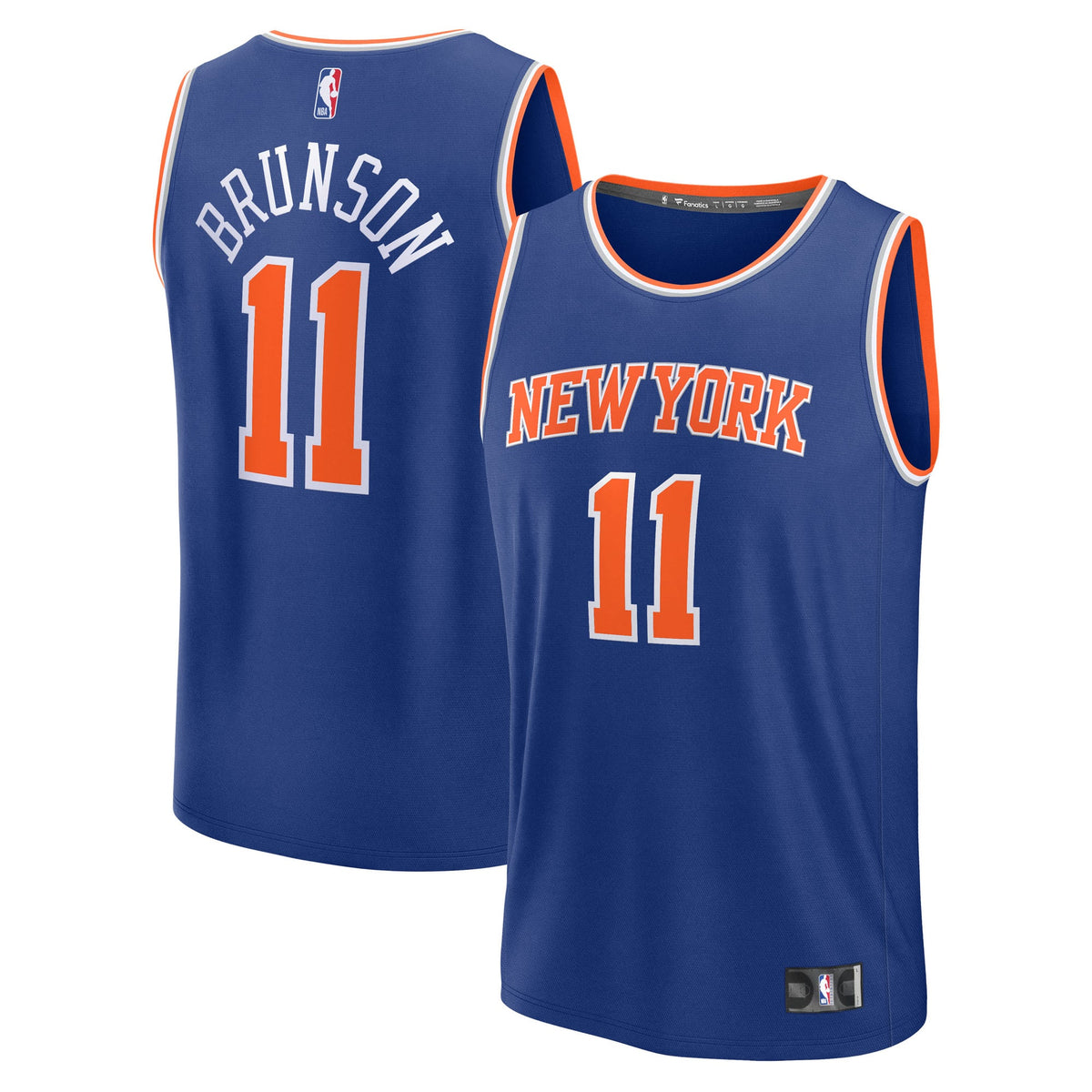 New York Knicks Jalen Brunson Fanatics Blue Fast Break Replica Player Jersey - Icon Edition for Men product image 2,