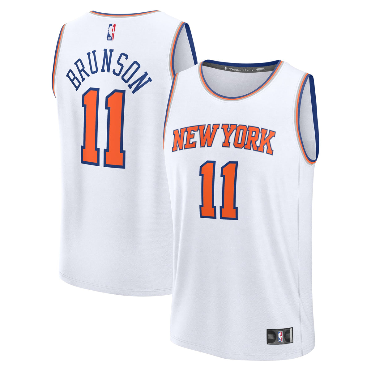 New York Knicks Jalen Brunson Fanatics White Fast Break Replica Player Jersey - Association Edition for Men product image 2,