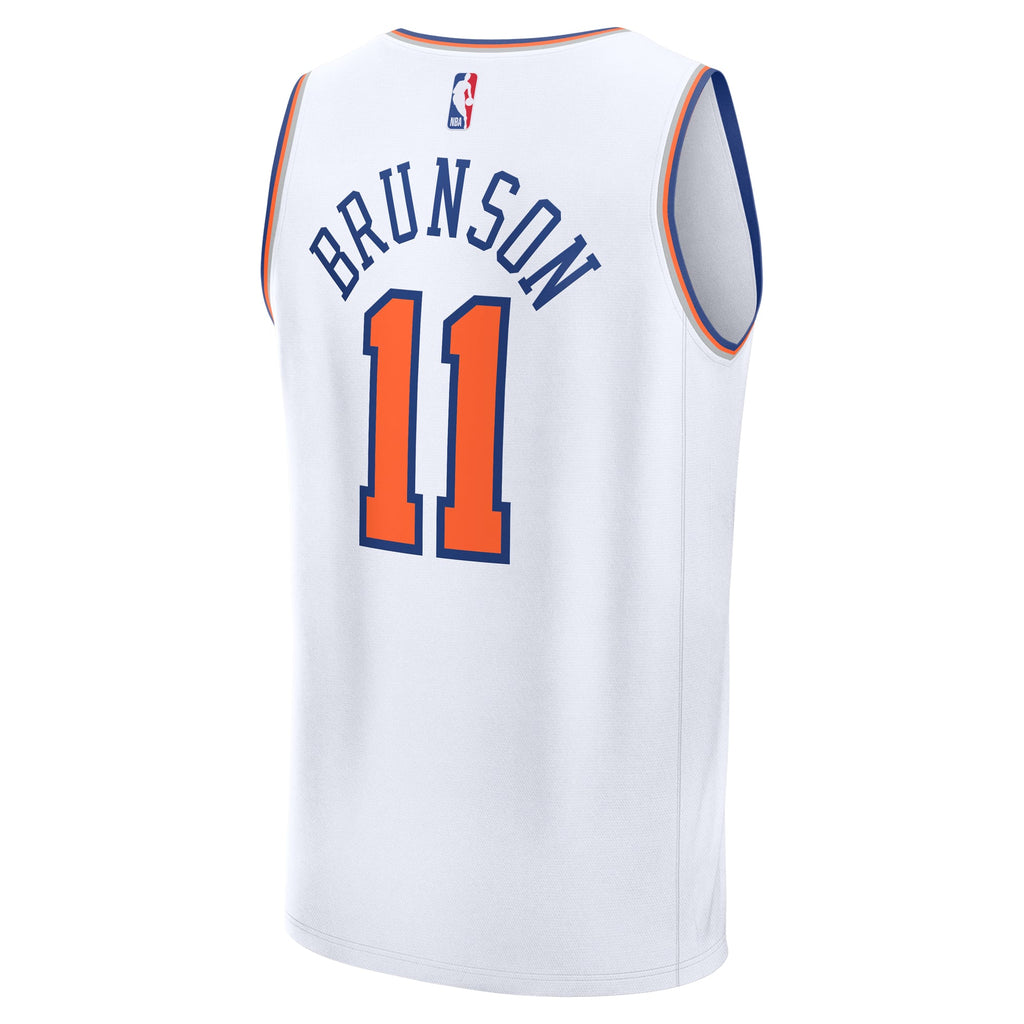 New York Knicks Jalen Brunson Fanatics White Fast Break Replica Player Jersey - Association Edition for Men product image 4,