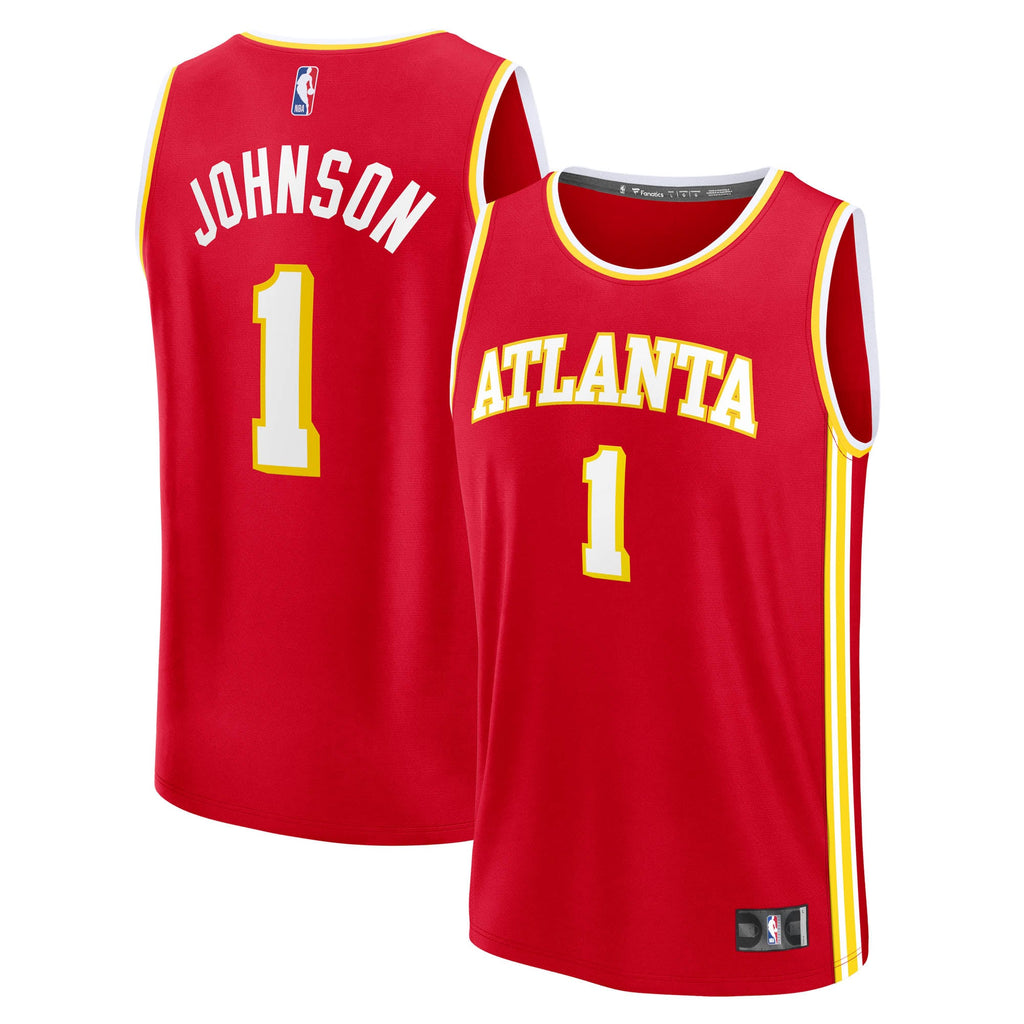 Atlanta Hawks Jalen Johnson Fanatics Red Fast Break Replica Jersey - Icon Edition for Men product image 2, provided for