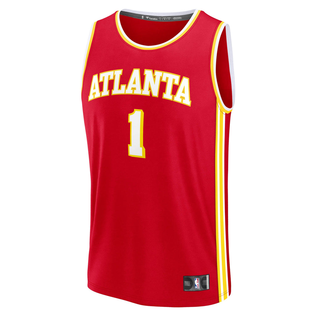 Atlanta Hawks Jalen Johnson Fanatics Red Fast Break Replica Jersey - Icon Edition for Men product image 3, provided for
