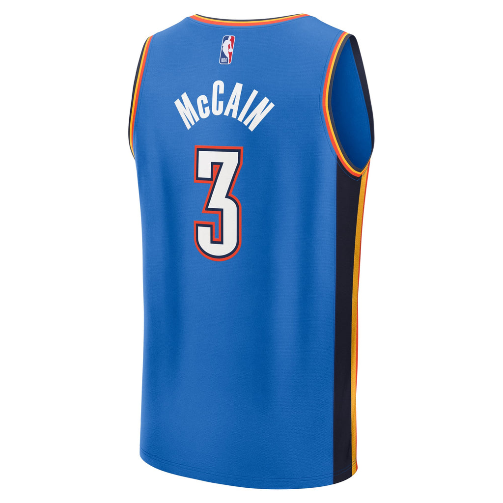 Oklahoma City Thunder Jared McCain Fanatics Blue Fast Break Jersey - Icon Edition for Men product image 4, provided for