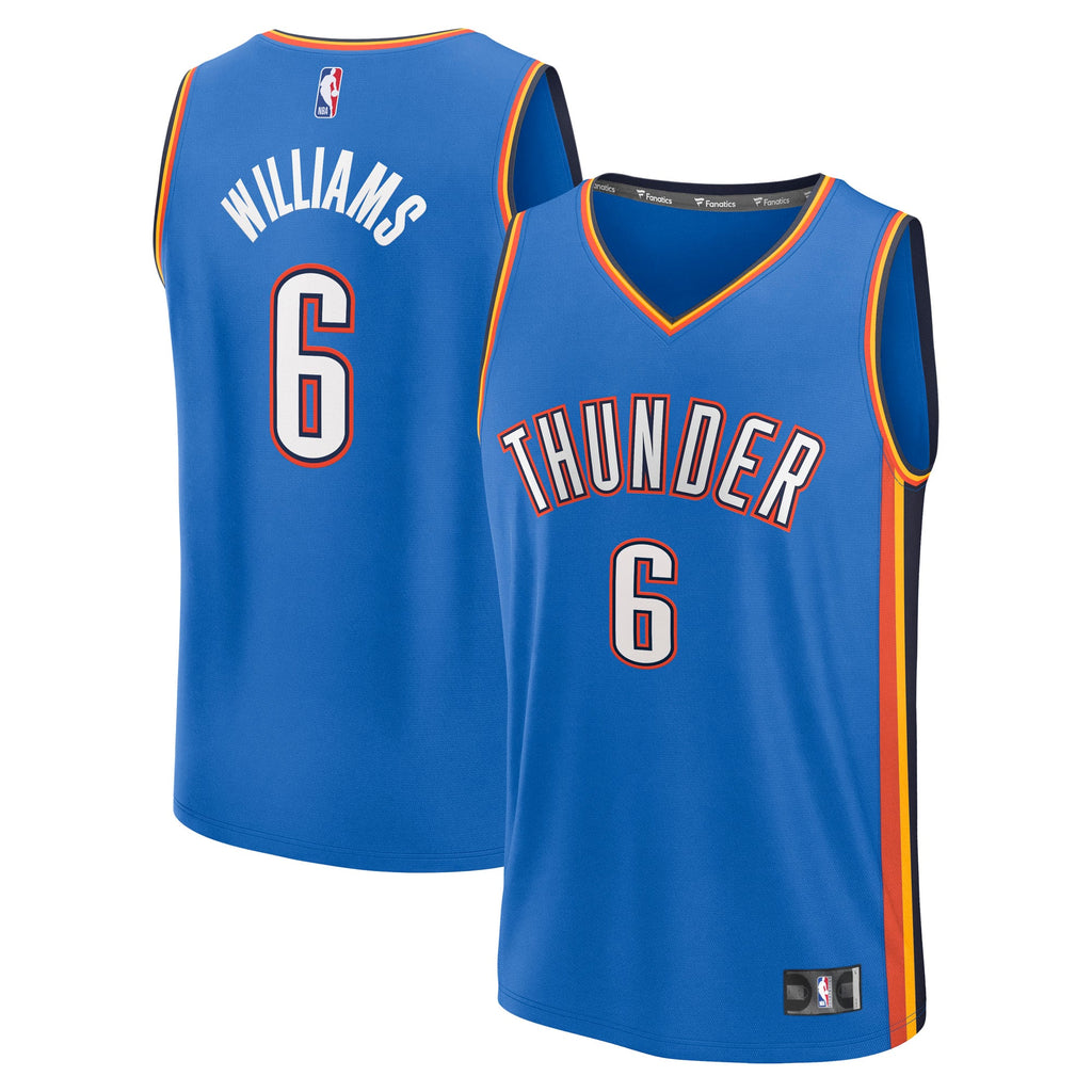 Oklahoma City Thunder Jaylin Williams Fanatics Blue Fast Break Replica Player Jersey - Icon Edition for Men product image 2,