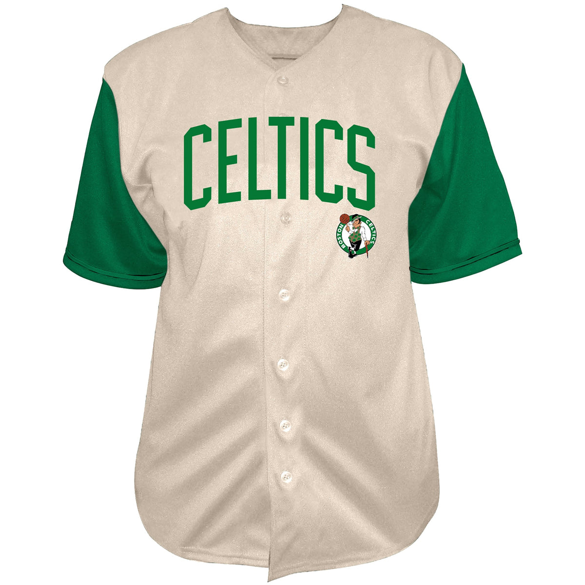 Boston Celtics Jayson Tatum Fanatics Cream Baseball Jersey for Men product image 3, provided for visual reference and