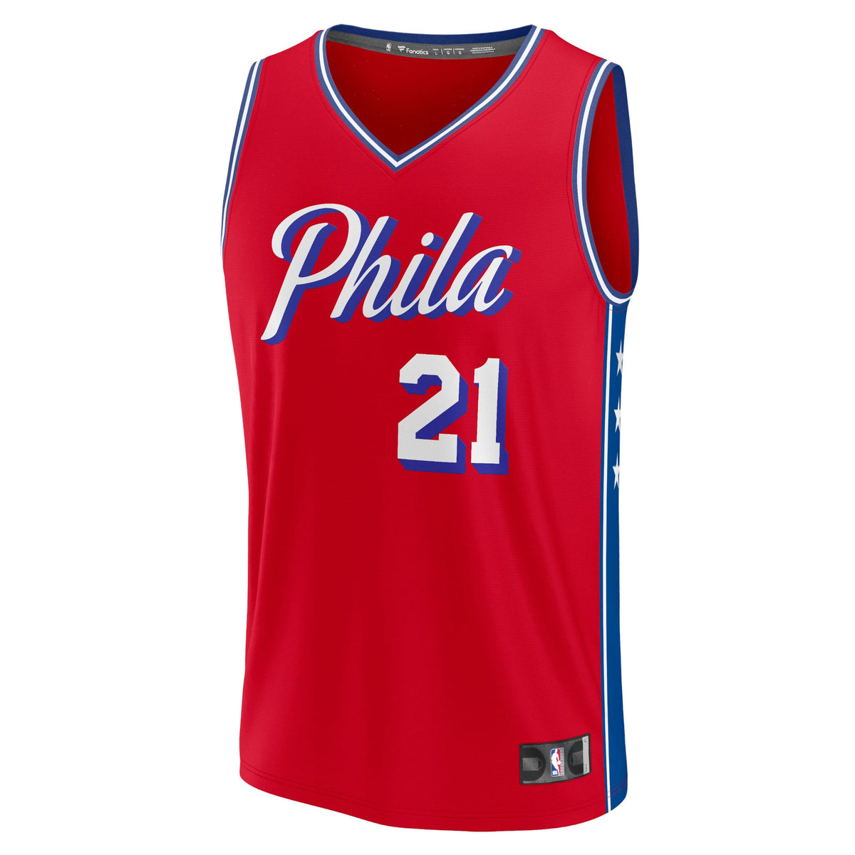 Philadelphia 76ers Joel Embiid Fanatics Red Fast Break Replica Player Jersey - Statement Edition for Men product image 3,