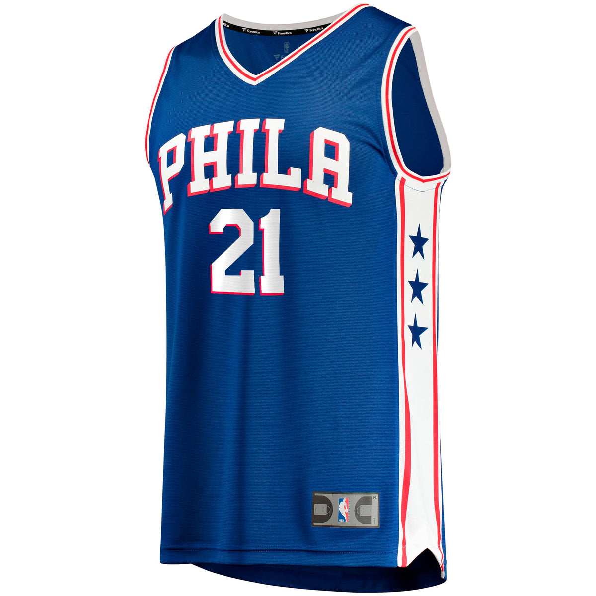 Philadelphia 76ers Joel Embiid Fanatics Royal Big & Tall Fast Break Player Jersey - Icon Edition for Men product image 3,