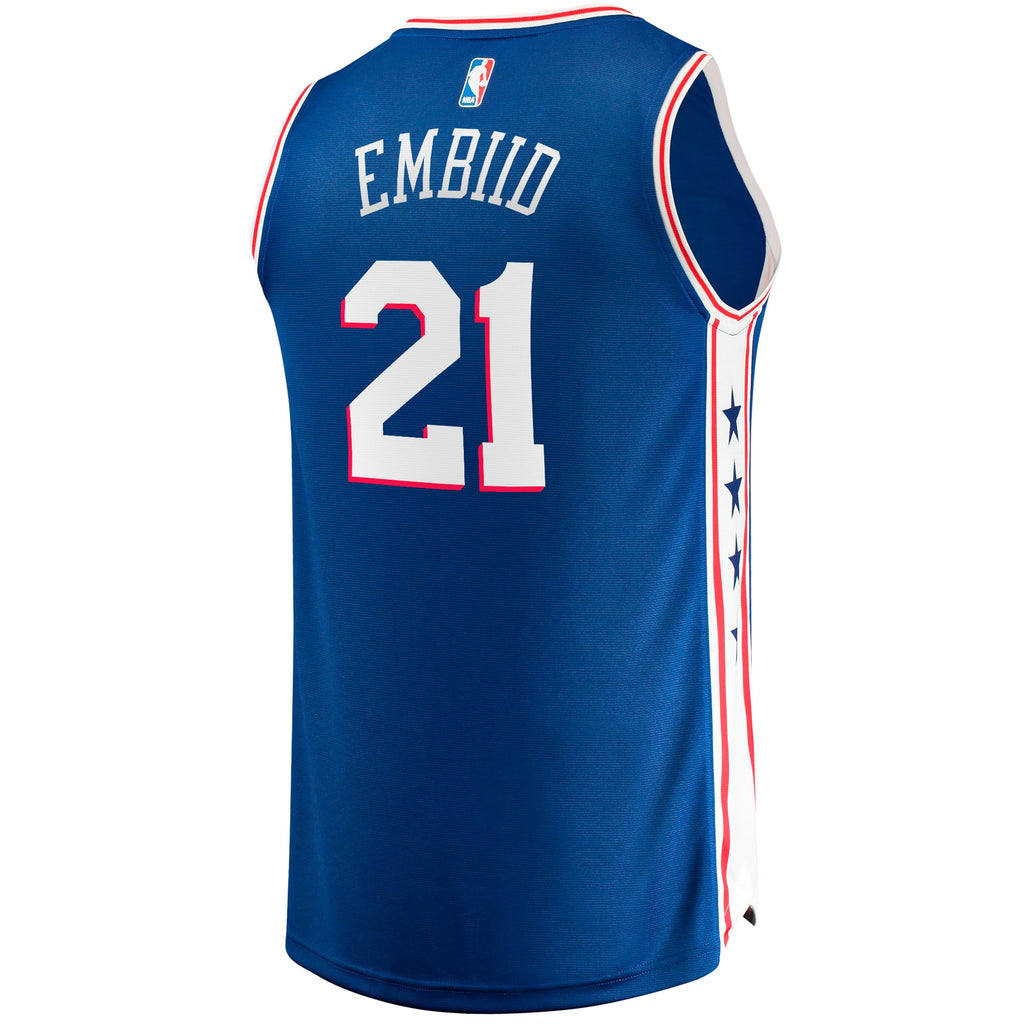 Philadelphia 76ers Joel Embiid Fanatics Royal Big & Tall Fast Break Player Jersey - Icon Edition for Men product image 4,