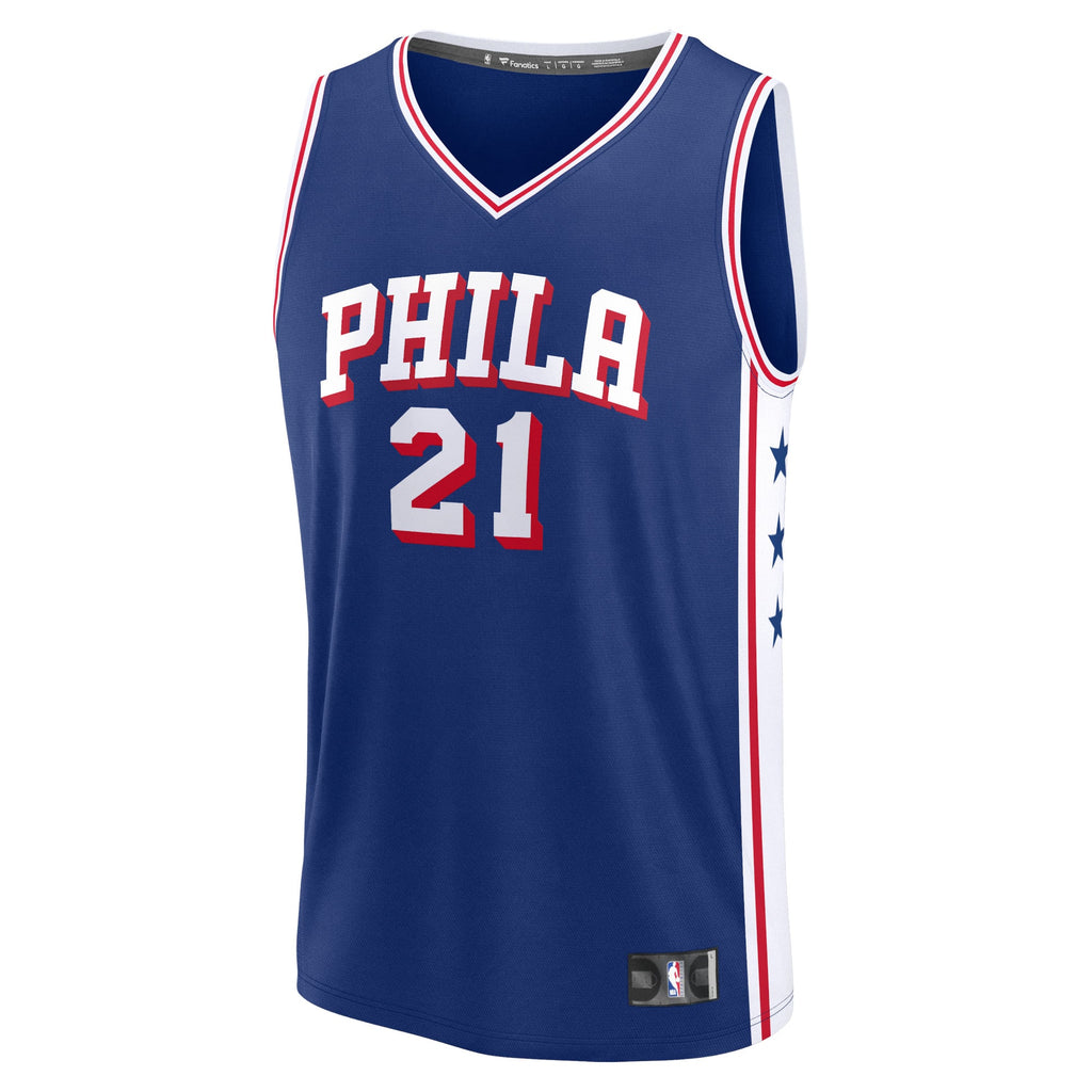 Philadelphia 76ers Joel Embiid Fanatics Royal Fast Break Replica Jersey - Icon Edition for Men product image 3, provided for