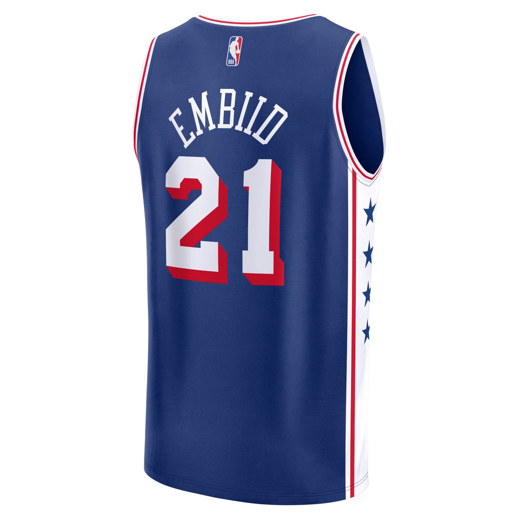 Philadelphia 76ers Joel Embiid Fanatics Royal Fast Break Replica Jersey - Icon Edition for Men product image 4, provided for