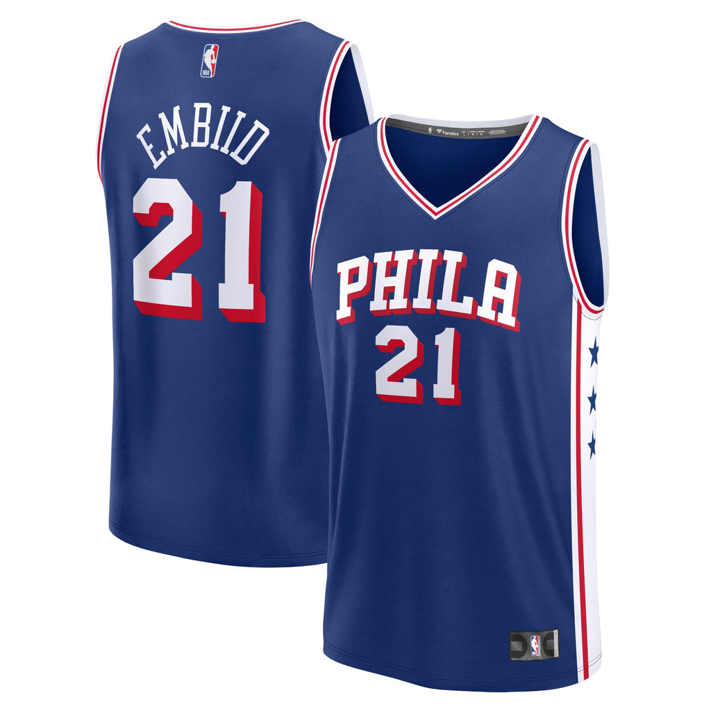 Philadelphia 76ers Joel Embiid Fanatics Royal Fast Break Replica Jersey - Icon Edition for Men product image 1, provided for