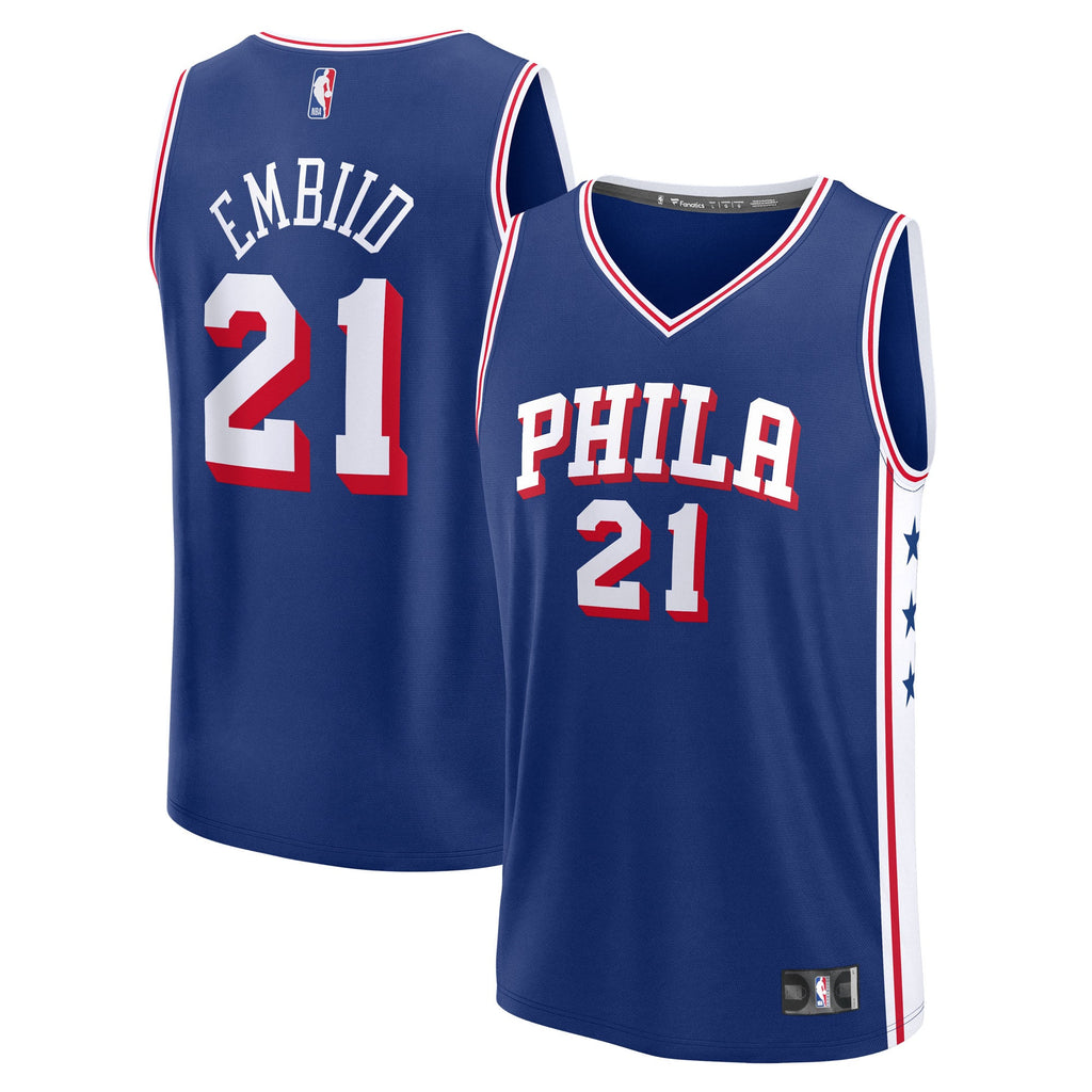 Philadelphia 76ers Joel Embiid Fanatics Royal Fast Break Replica Player Jersey - Icon Edition for Men product image 1,