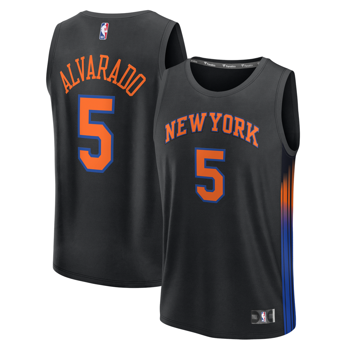 New York Knicks Jose Alvarado Fanatics Black Fast Break Replica Jersey - Statement Edition for Men product image 1, provided