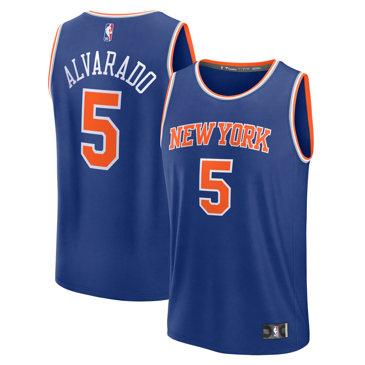 New York Knicks Jose Alvarado Fanatics Blue Fast Break Replica Jersey - Icon Edition for Men product image 1, provided for
