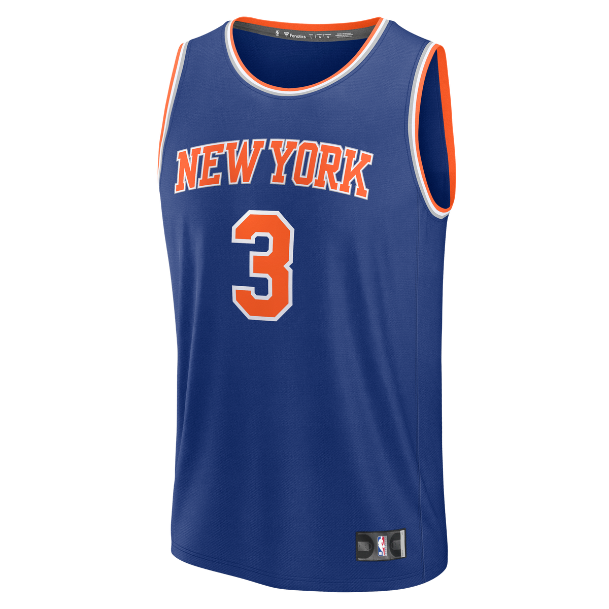 New York Knicks Josh Hart Fanatics Blue Fast Break Jersey - Icon Edition for Men product image 3, provided for visual