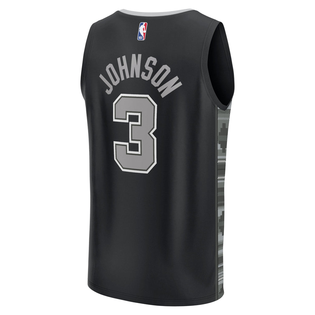 San Antonio Spurs Keldon Johnson Fanatics Black Fast Break Replica Player Jersey - Statement Edition for Men product image