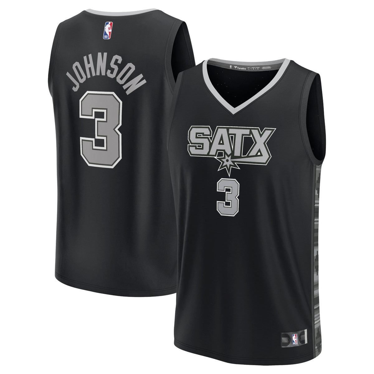 San Antonio Spurs Keldon Johnson Fanatics Black Fast Break Replica Player Jersey - Statement Edition for Men product image