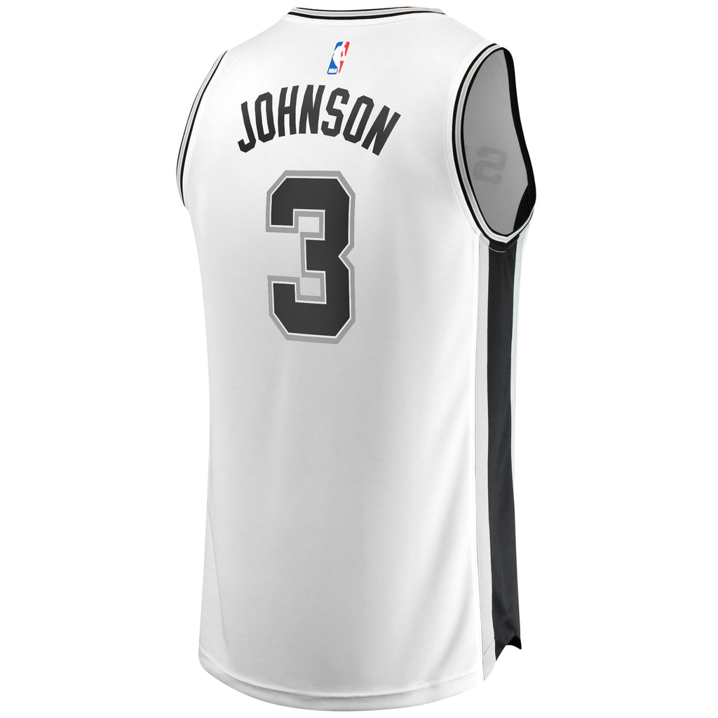 San Antonio Spurs Keldon Johnson Fanatics White Fast Break Association Jersey for Men product image 4, provided for visual