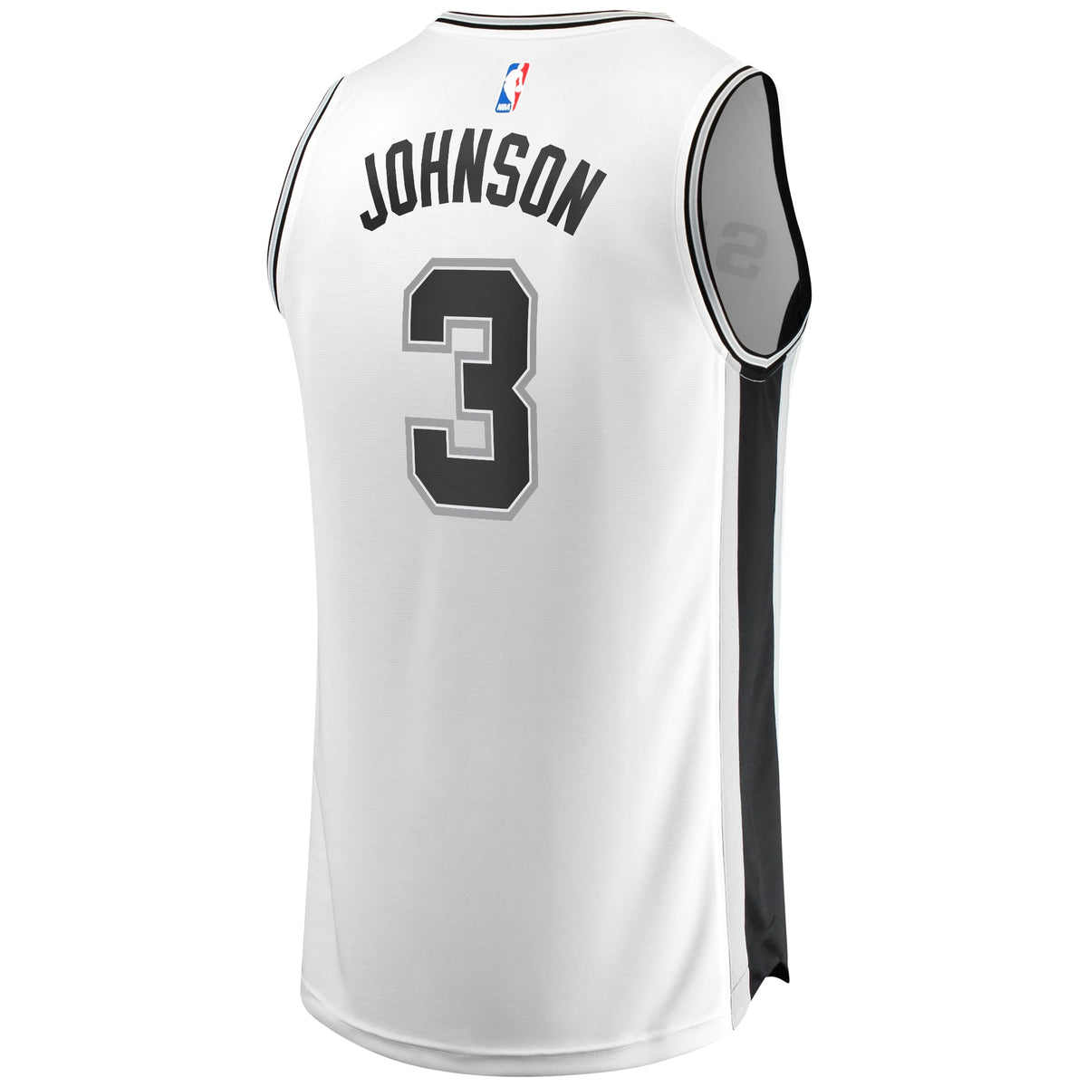 San Antonio Spurs Keldon Johnson Fanatics White Fast Break Association Jersey for Men product image 4, provided for visual