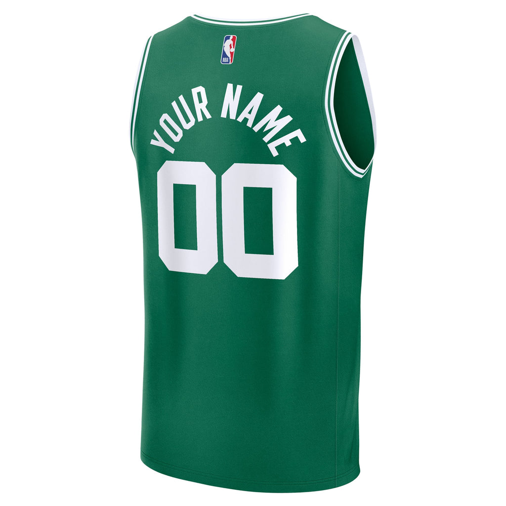 Boston Celtics Fanatics Kelly Green Fast Break Custom Jersey - Icon Edition for Men product image 4, provided for visual