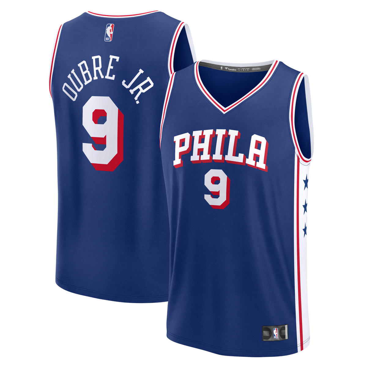Philadelphia 76ers Kelly Oubre Jr. Fanatics Blue Fast Break Jersey - Icon Edition for Men product image 2, provided for