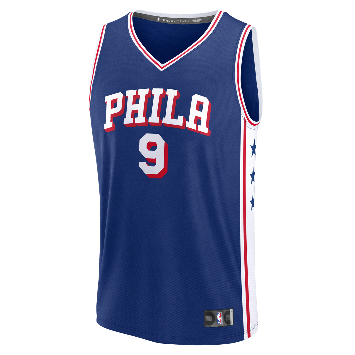 Philadelphia 76ers Kelly Oubre Jr. Fanatics Blue Fast Break Jersey - Icon Edition for Men product image 3, provided for