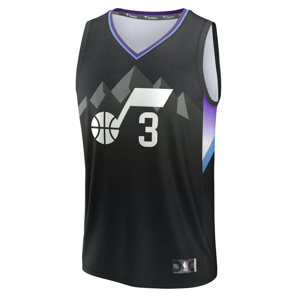 Utah Jazz Keyonte George Fanatics Black Fast Break Replica Jersey - Statement Edition for Men product image 3, provided for