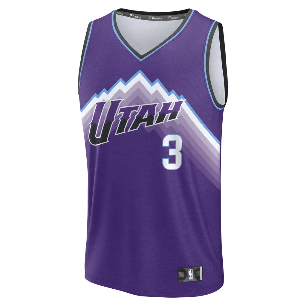 Utah Jazz Keyonte George Fanatics Purple Fast Break Jersey - Icon Edition for Men product image 3, provided for visual