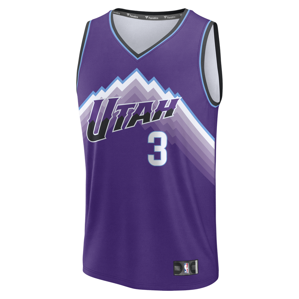 Utah Jazz Keyonte George Fanatics Purple Fast Break Replica Jersey - Icon Edition for Men product image 3, provided for