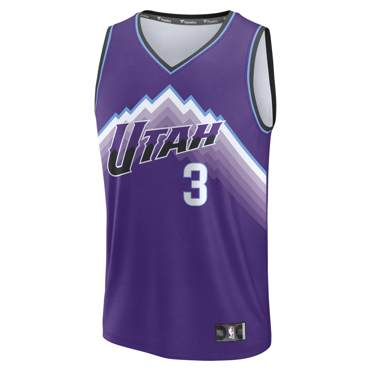 Utah Jazz Keyonte George Fanatics Purple Fast Break Replica Jersey - Icon Edition for Men product image 3, provided for