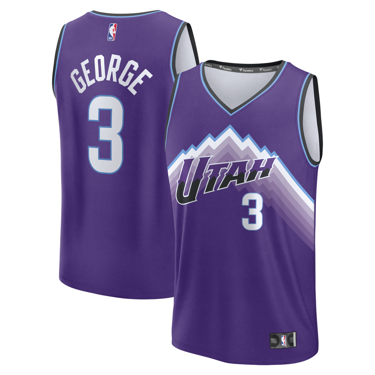 Utah Jazz Keyonte George Fanatics Purple Fast Break Replica Jersey - Icon Edition for Men product image 1, provided for