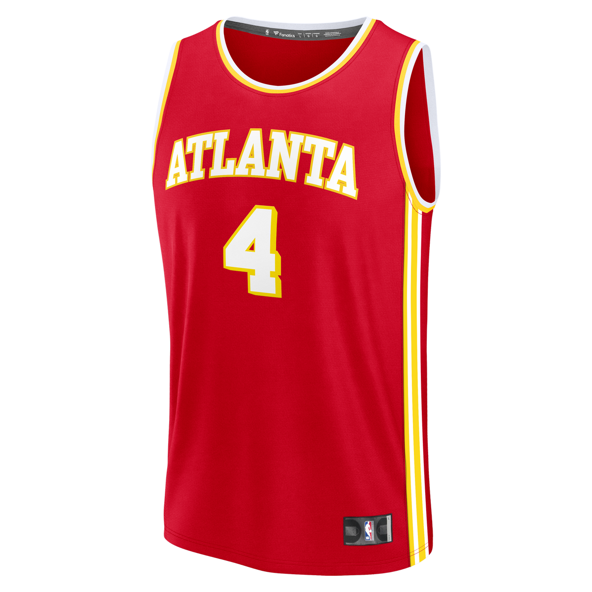 Atlanta Hawks Kingston Flemings Fanatics Red 2026 NBA Draft First Round Pick Fast Break Jersey - Icon Edition for Men