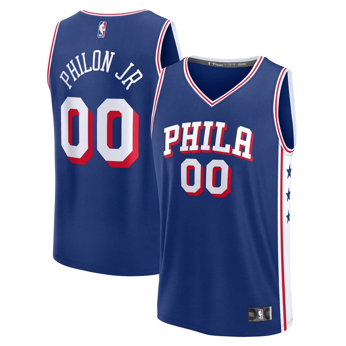 Philadelphia 76ers Labaron Philon Jr Fanatics Royal 2026 NBA Draft First Round Pick Fast Break Jersey - Icon Edition for Men