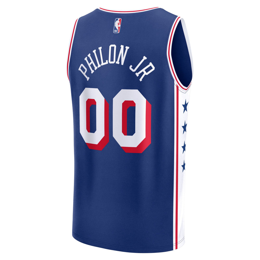 Philadelphia 76ers Labaron Philon Jr Fanatics Royal 2026 NBA Draft First Round Pick Fast Break Jersey - Icon Edition for Men