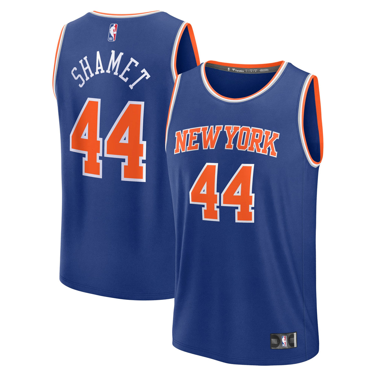 New York Knicks Landry Shamet Fanatics Blue Fast Break Replica Player Jersey - Icon Edition for Men product image 1,