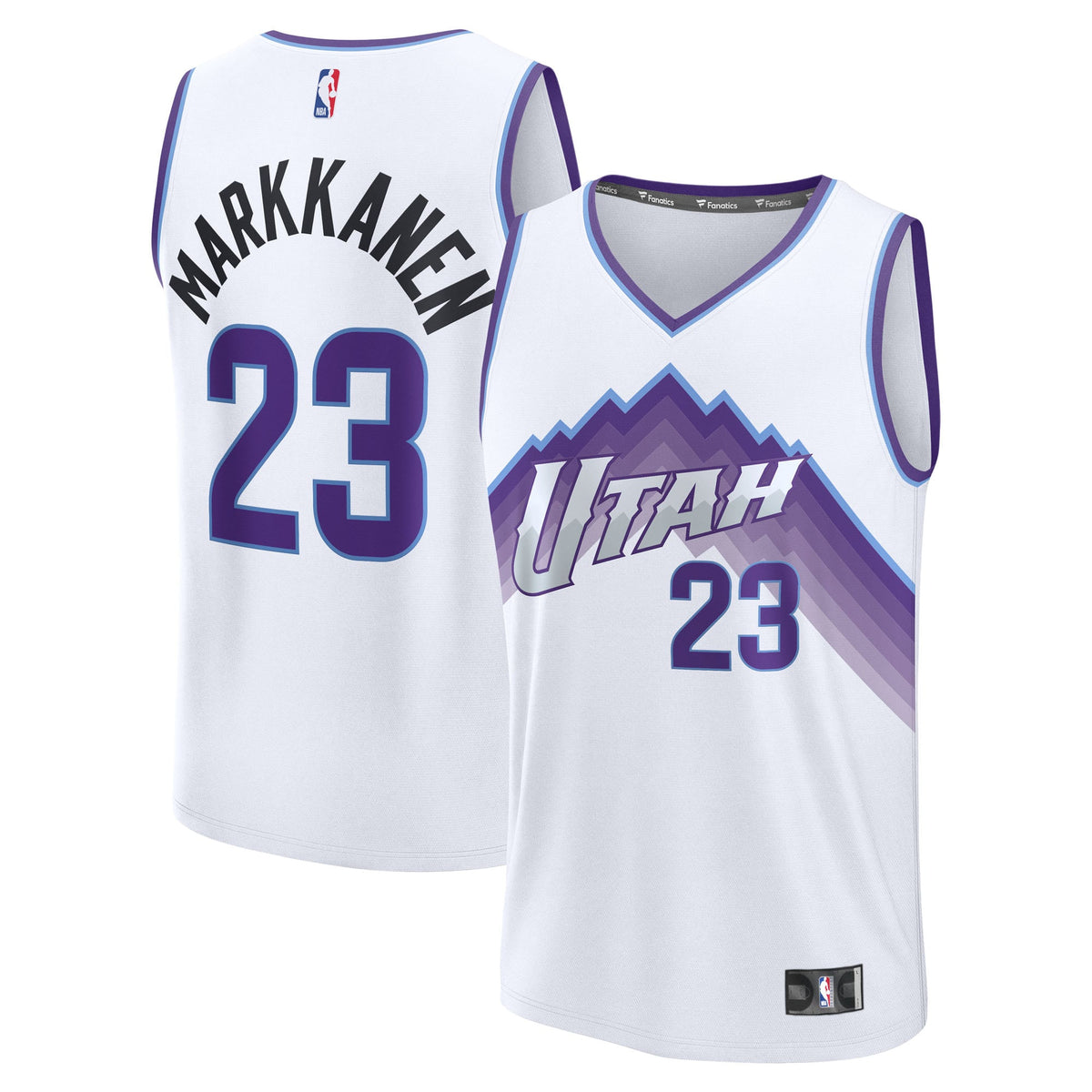 Utah Jazz Lauri Markkanen Fanatics White Fast Break Replica Player Jersey - Association Edition for Men product image 1,