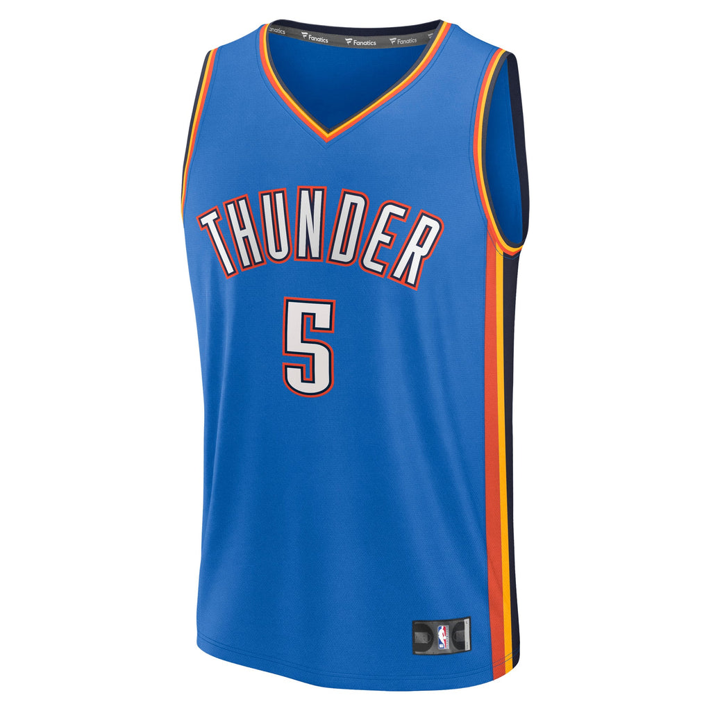 Oklahoma City Thunder Luguentz Dort Fanatics Blue Fast Break Replica Player Jersey - Icon Edition for Men product image 3,
