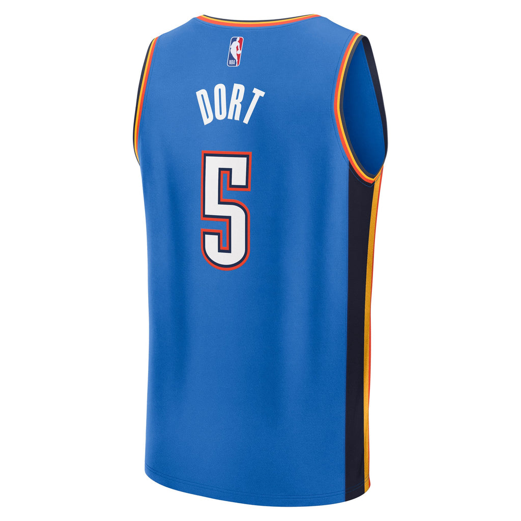 Oklahoma City Thunder Luguentz Dort Fanatics Blue Fast Break Replica Player Jersey - Icon Edition for Men product image 4,