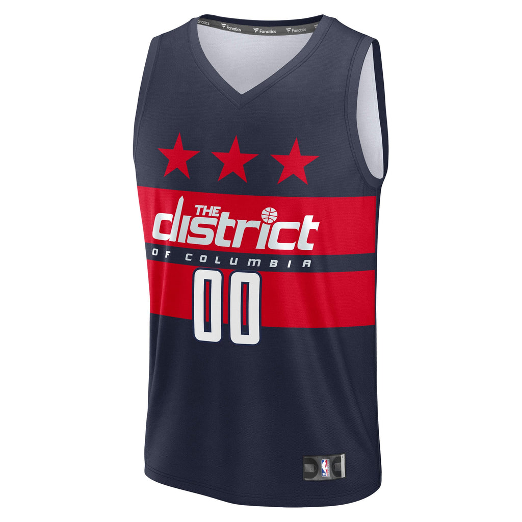 Washington Wizards Fanatics Navy Fast Break Custom Jersey - Statement Edition for Men product image 3, provided for visual