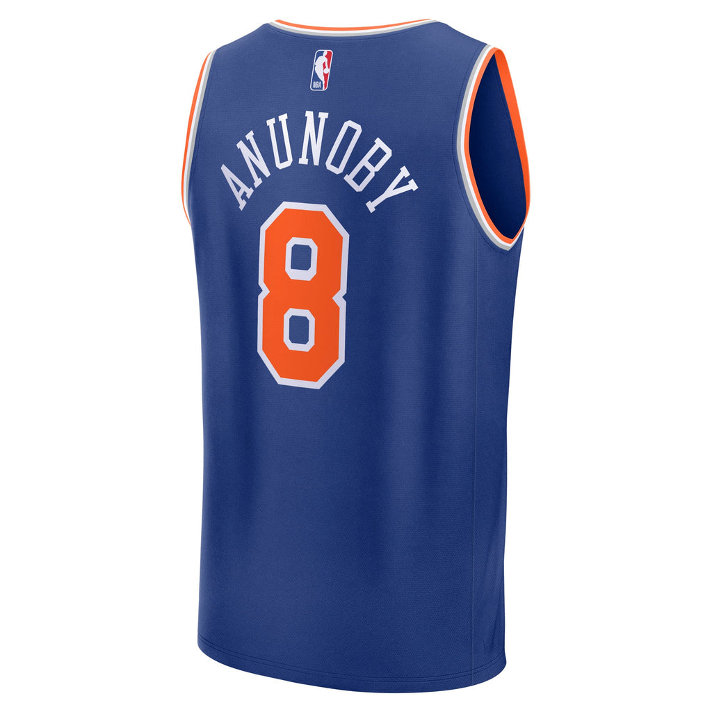 New York Knicks OG Anunoby Fanatics Blue Fast Break Replica Player Jersey - Icon Edition for Men product image 4, provided