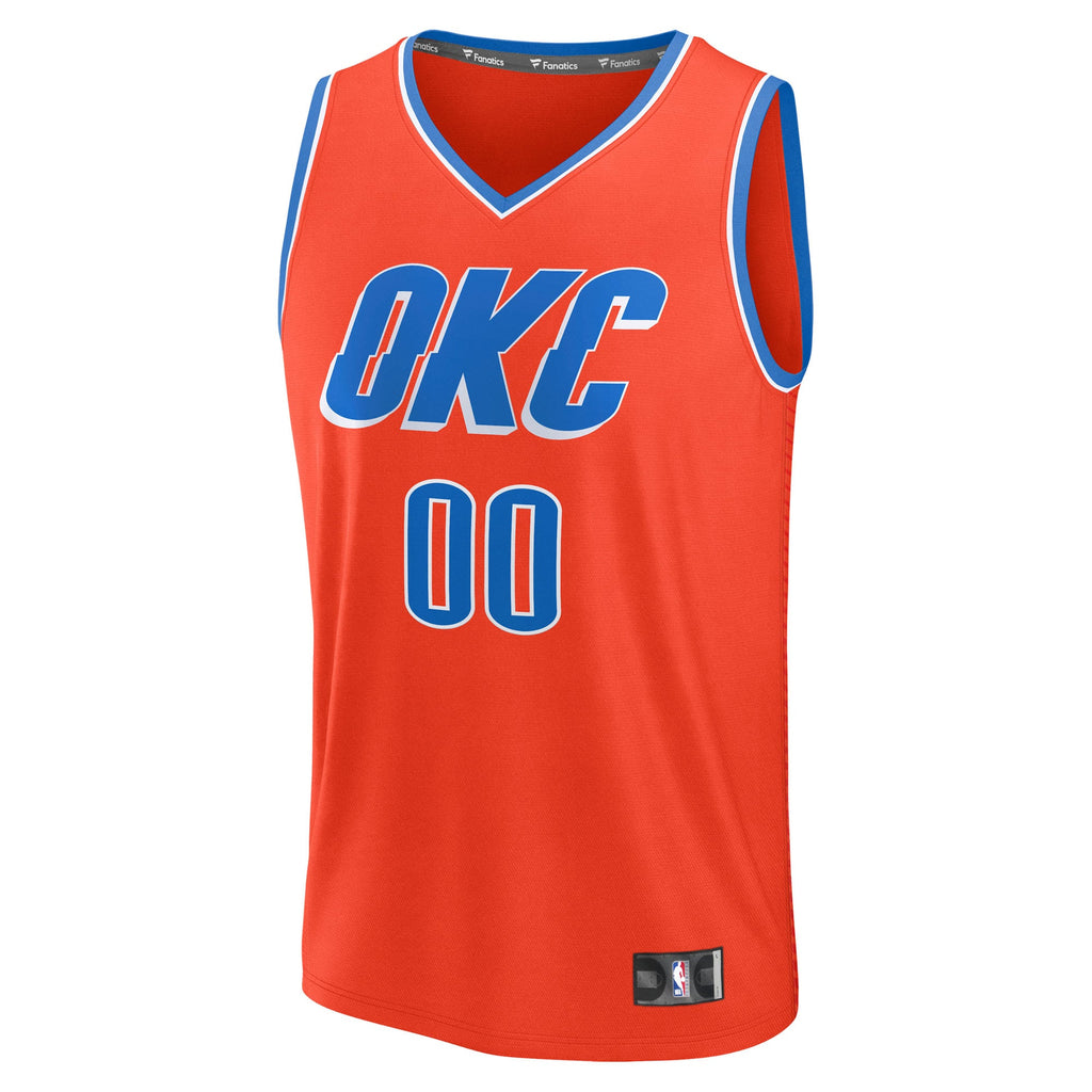 Oklahoma City Thunder Fanatics Orange Fast Break Custom Jersey - Statement Edition for Men product image 3, provided for