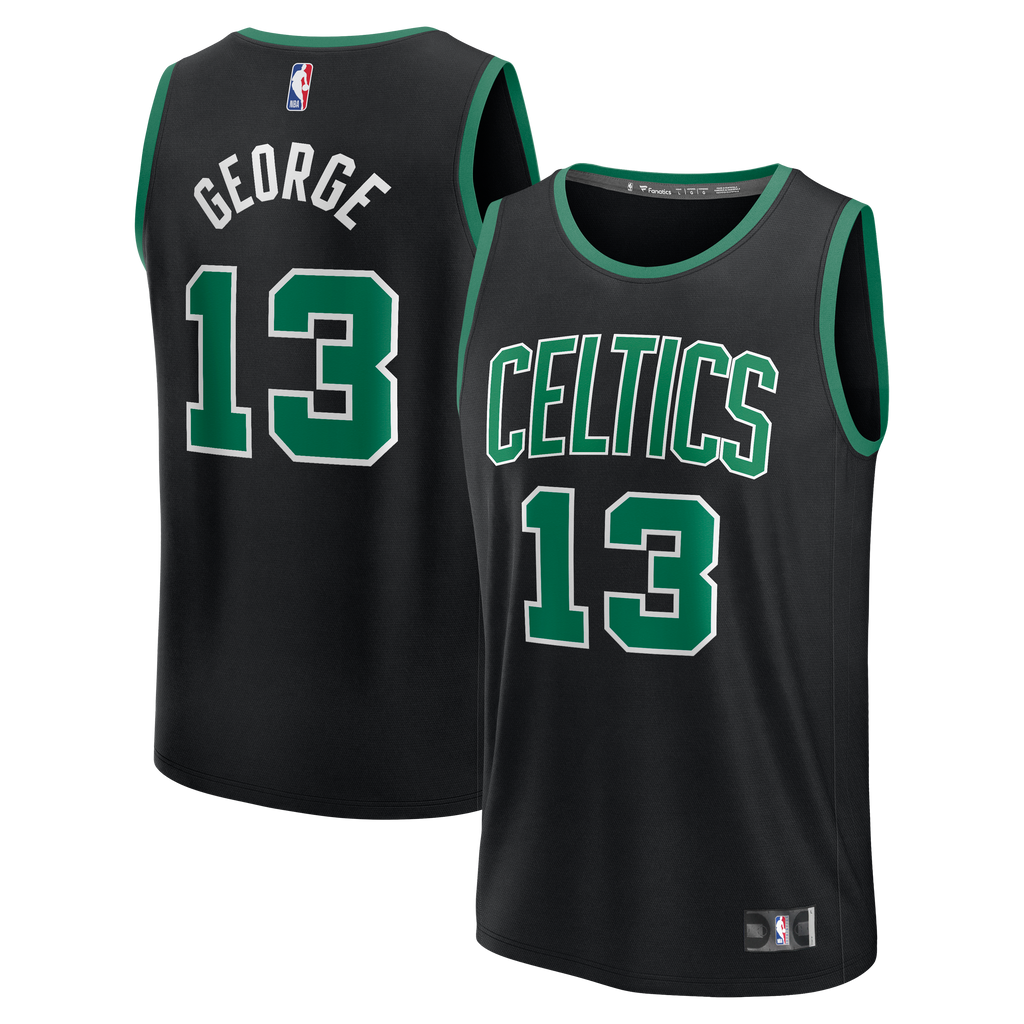 Boston Celtics Paul George Fanatics Black Fast Break Replica Jersey - Statement Edition for Men product image 2, provided