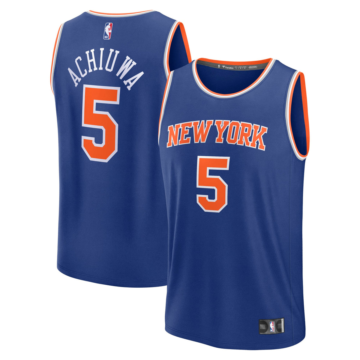 New York Knicks Precious Achiuwa Fanatics Blue Fast Break Replica Player Jersey - Icon Edition for Men product image 2,