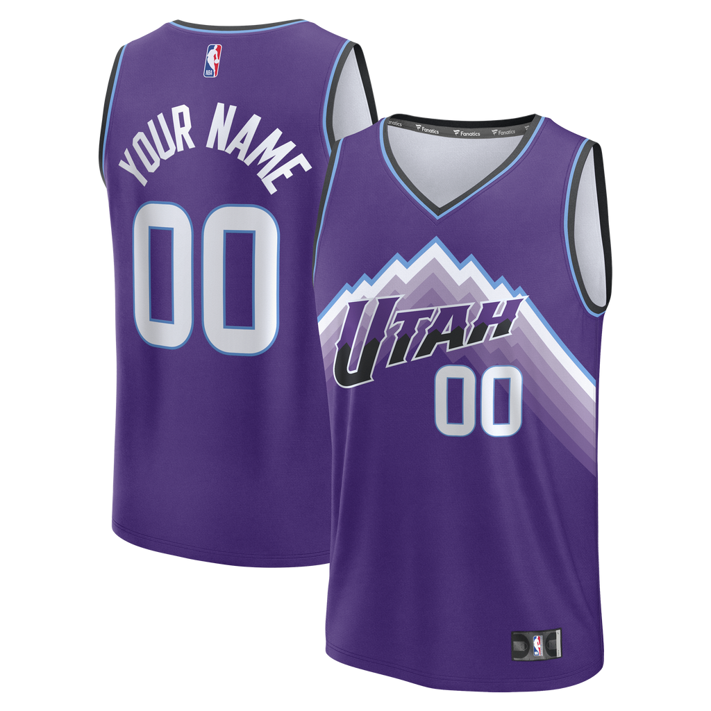Utah Jazz Fanatics Purple Fast Break Replica Custom Jersey - Icon Edition for Men product image 2, provided for visual