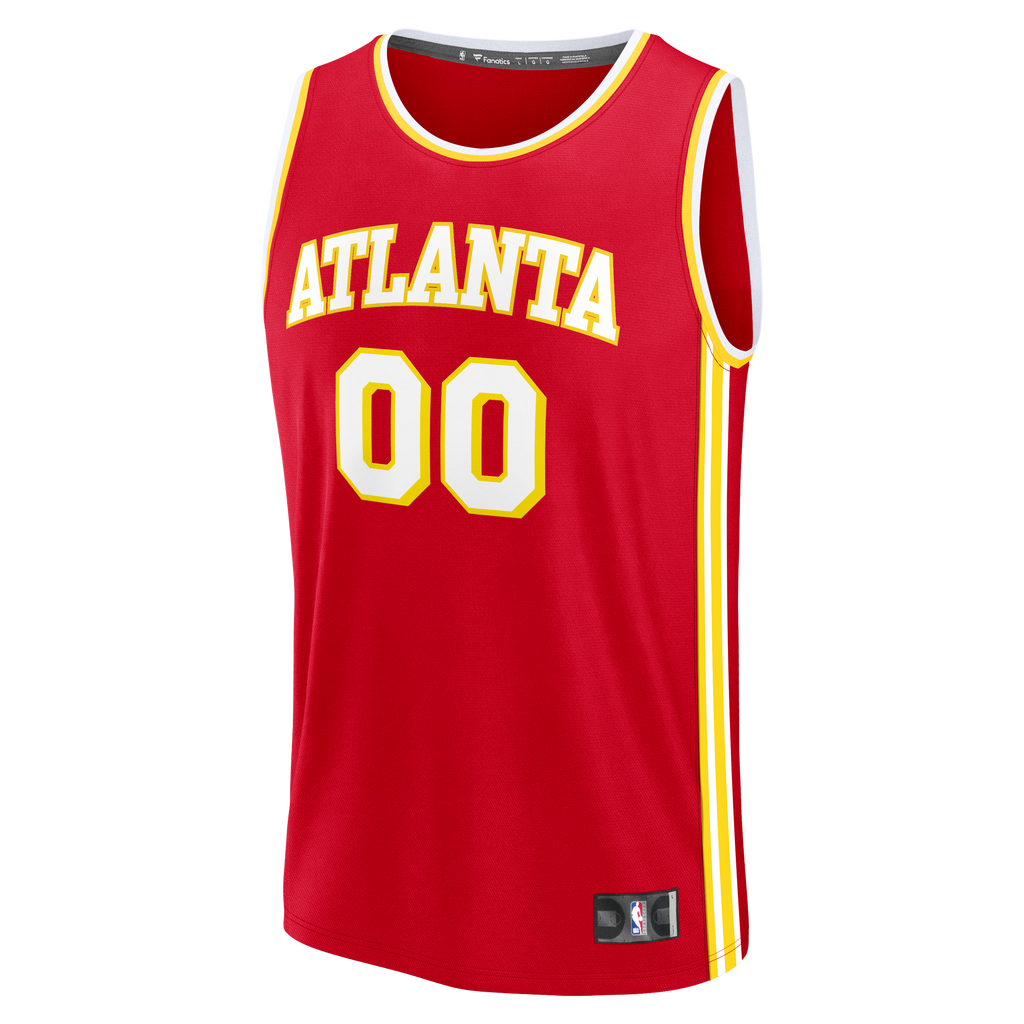 Atlanta Hawks Fanatics Red Fast Break Custom Jersey - Icon Edition for Men product image 3, provided for visual reference