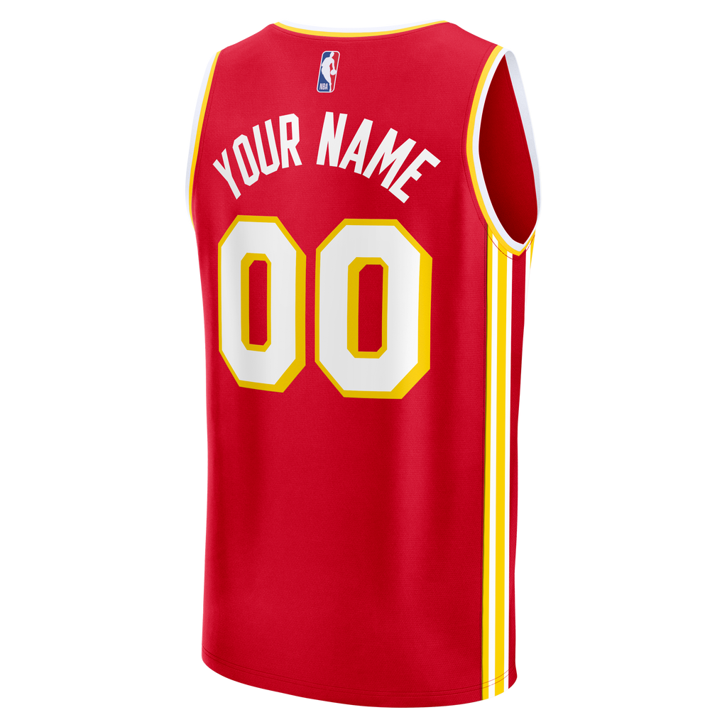 Atlanta Hawks Fanatics Red Fast Break Custom Jersey - Icon Edition for Men product image 4, provided for visual reference