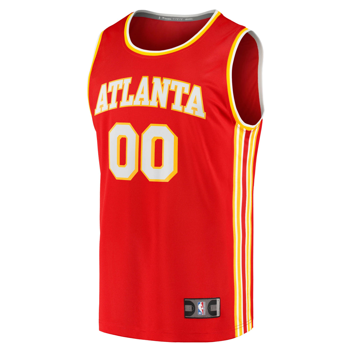 Atlanta Hawks Fanatics Red Fast Break Replica Custom Jersey - Icon Edition for Men product image 3, provided for visual