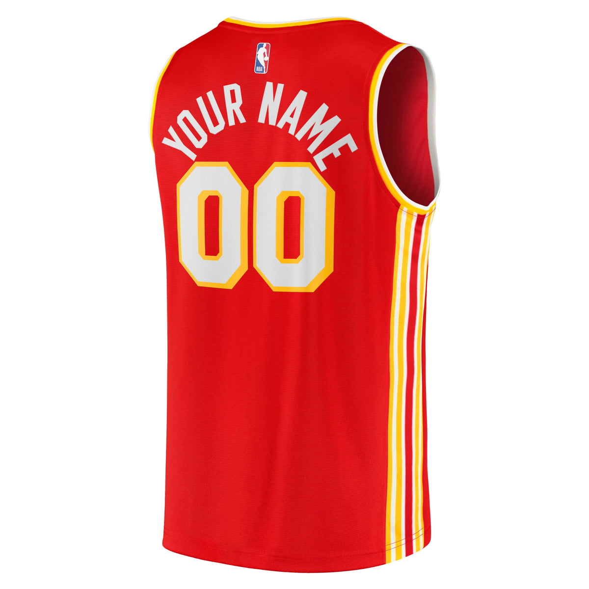 Atlanta Hawks Fanatics Red Fast Break Replica Custom Jersey - Icon Edition for Men product image 4, provided for visual