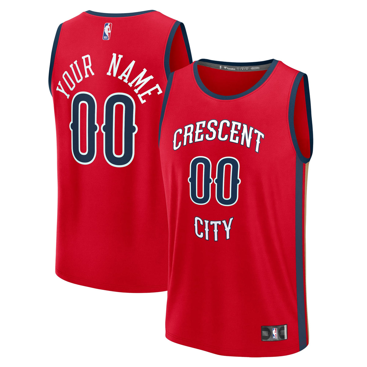 New Orleans Pelicans Fanatics Red Fast Break Custom Jersey - Statement Edition for Men product image 1, provided for visual